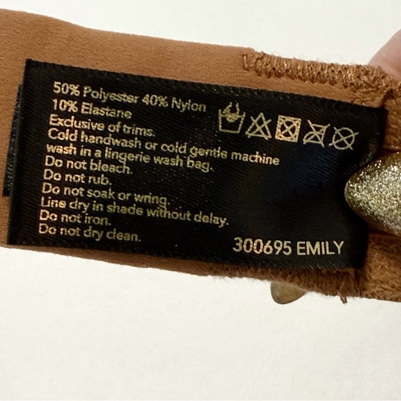 HONEY BIRDETTE EMILY TOFFEE TAN NUDE FAUX LEATHER PUSHUP BRA - Picture 6 of 9